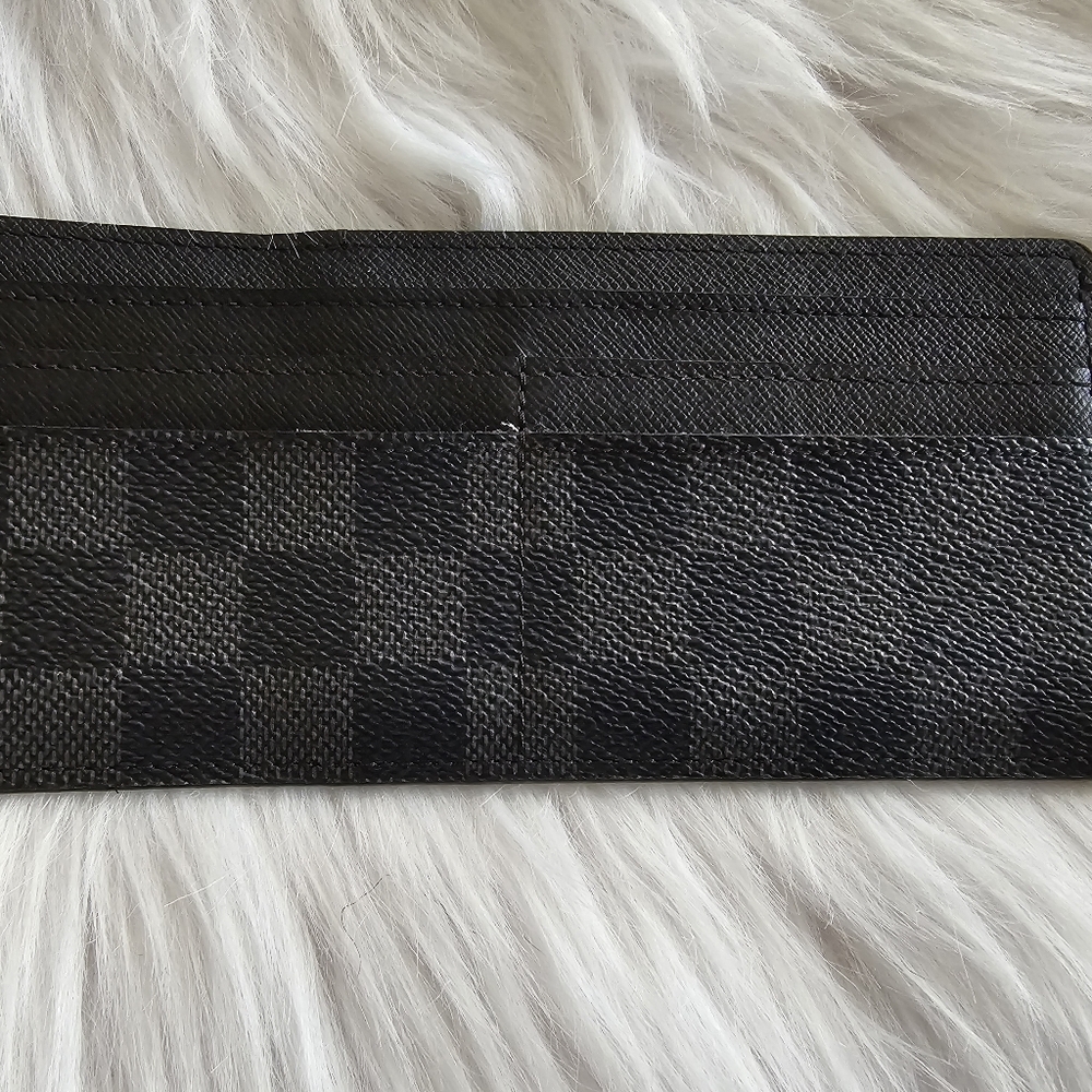 Louis Vuitton Black Damier Graphite Long Card Holder Wallet Case